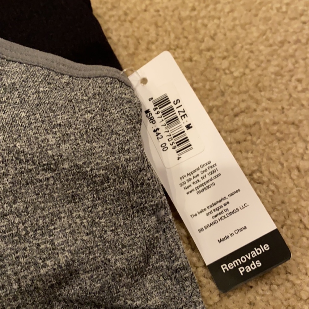 bebe Racer Back Sports Bra Set NWT - Picture 8 of 8